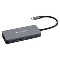 Verbatim Dokstacija Verbatim USB-C Essentials Multiport Hub 6 Port RJ45