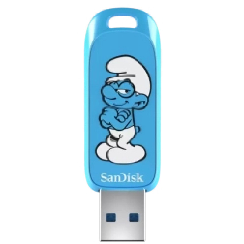 Sandisk Zibatmiņa Sandisk Smurfs 64GB Brainy Smurf Edition