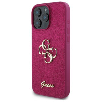 Guess Glitter Script Big 4G iPhone 16 Pro Case - Purple
