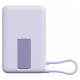 Xiaomi Ārēja baterija Xiaomi 10000mAh Violets Magnetic integrēts USB Type-C bezvadu