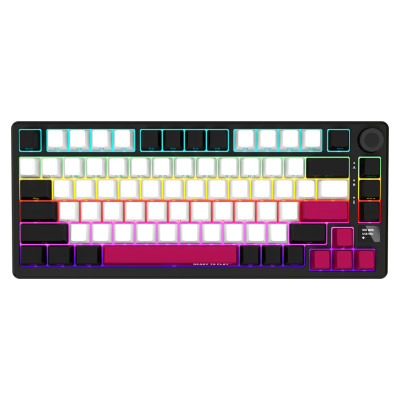 Lorgar KBP7075W, Wireless 75% Mechanical Gaming Keyboard Pro, Black/red, EN layout