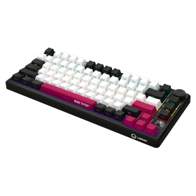 Lorgar KBP7075W, Wireless 75% Mechanical Gaming Keyboard Pro, Black/red, EN layout