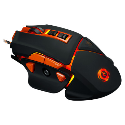 Canyon mouse Hazard GM-6 LED Wired Black Orange