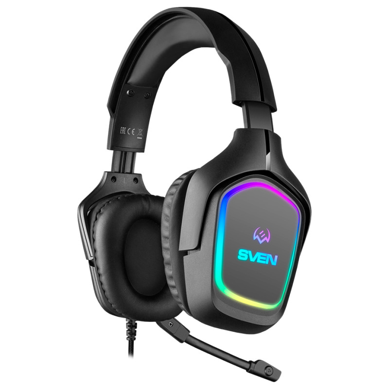 Sven Gaming headphones with microphone AP-U750MV, black (USB, RGB)