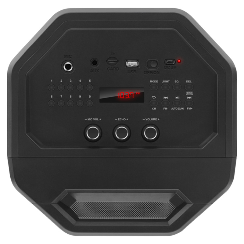 Sven Speaker SVEN PS-650, black (50W, TWS, Bluetooth, FM, USB, microSD, LED-display, 4000mA*h)