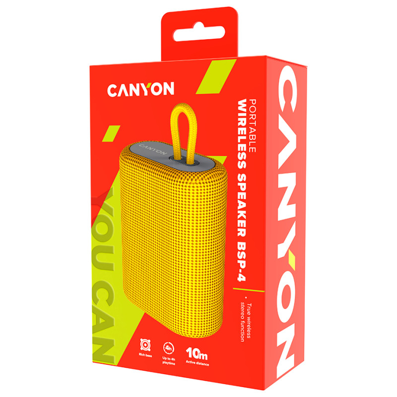Canyon speaker BSP-4 5W Yellow