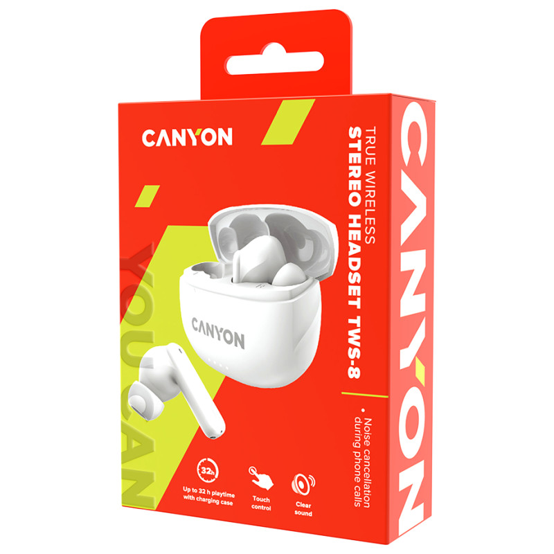 Canyon headset TWS-8  ENC White