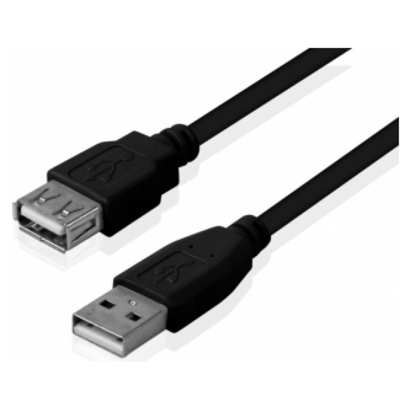 Brackton Kabelis Brackton USB Male - USB Female 2.0m Black