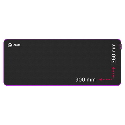 Lorgar Main 319, Gaming mouse pad, High-speed surface, Purple anti-slip rubber base, size: 900mm x 360mm x 3mm, weight 0.6kg