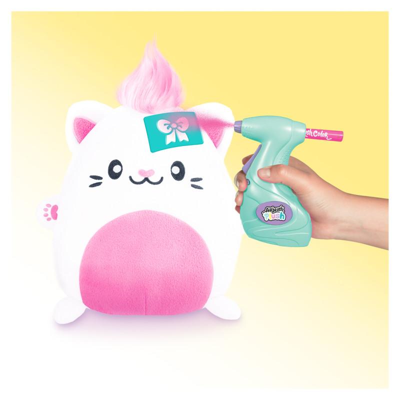 Airbrush PLUSH Plī&scaron;a DIY komplekts Kawaii Kitty ar aerogrāfu, 25 cm