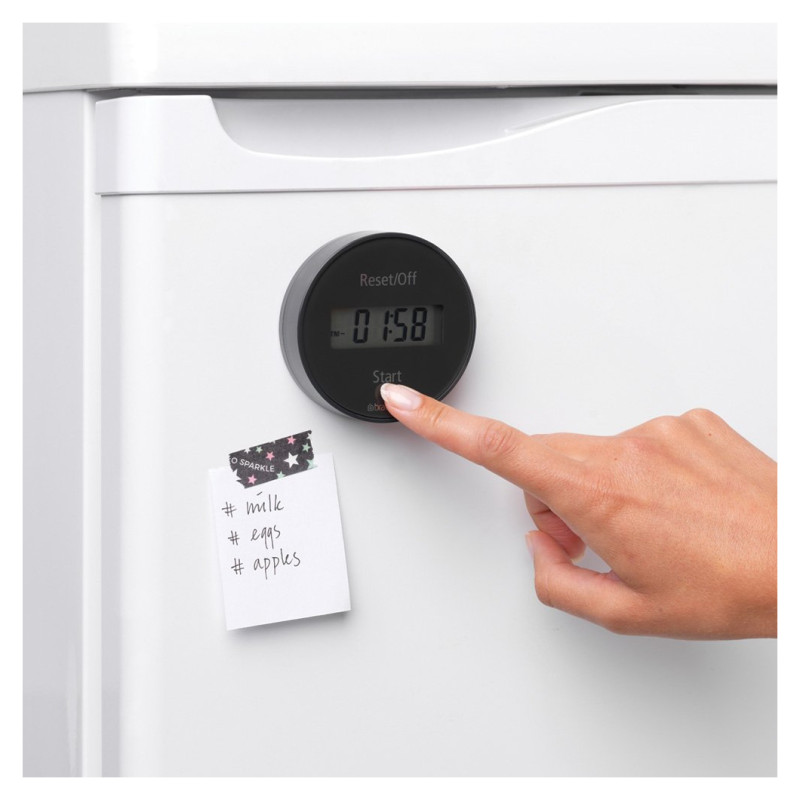 Brabantia virtuves taimeris ar magnētu, dark grey - 121968