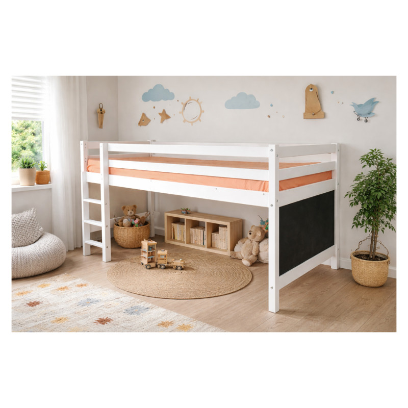 Emis Bērnu gulta "Loft Junior" 80x200 / Balts