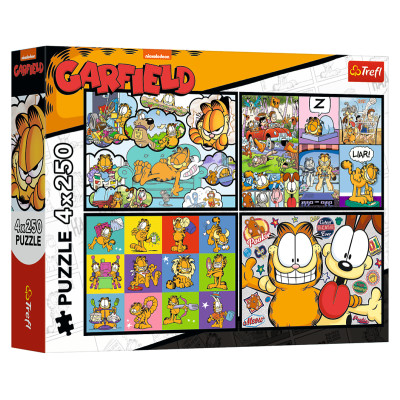 Trefl GARFIELD Pužļu komplekts Gārfīlds, 4x250 gab.