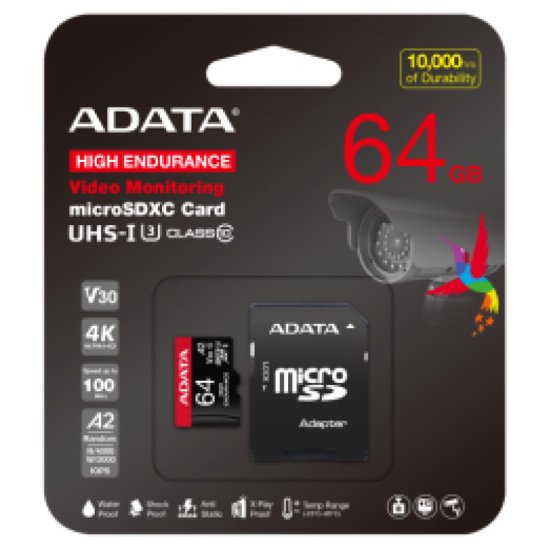 Adata Atmiņas karte ADATA High Endurance microSDXC 64GB UHS-I