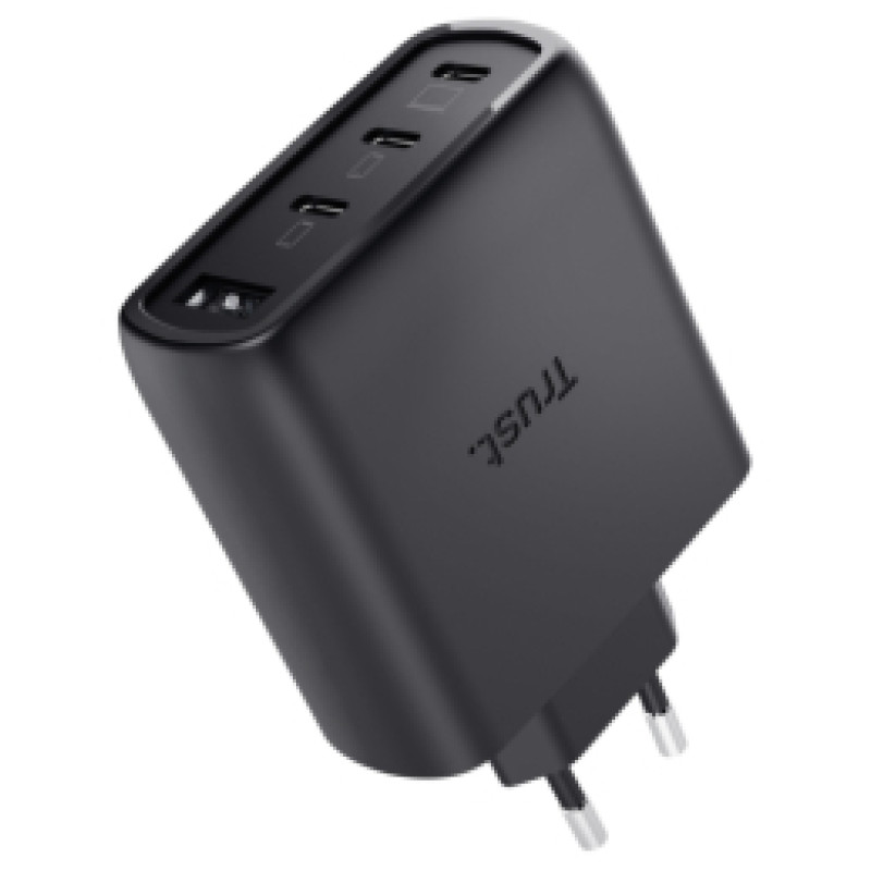 Trust Lādētājs Trust Maxo 65W 4-port GaN Black