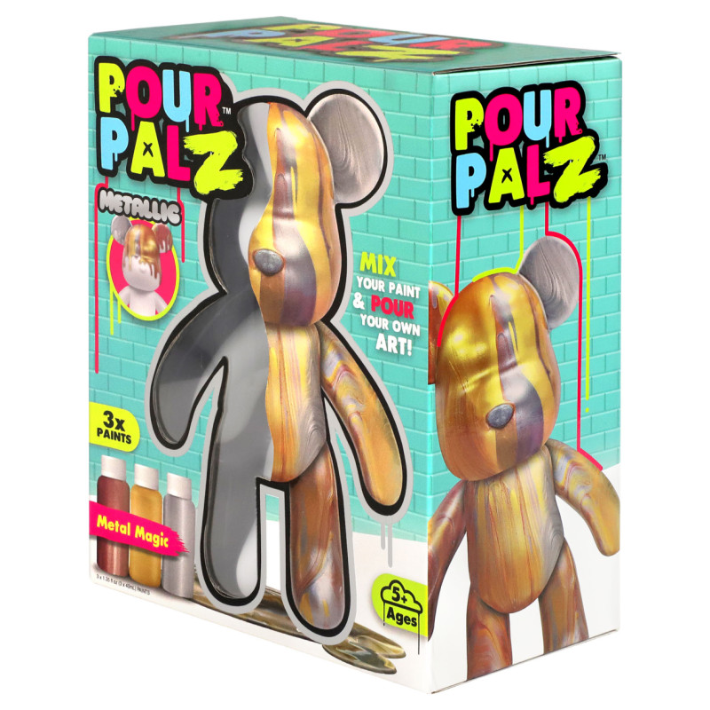 Pour Palz DIY krāsojamais lācis &ndash; Metāliskais mirdzums