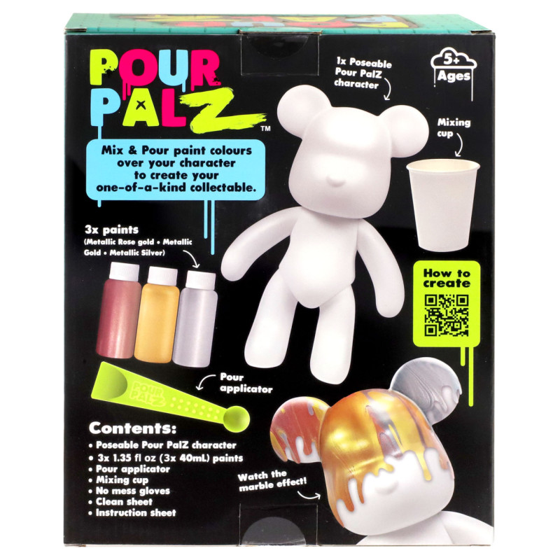 Pour Palz DIY krāsojamais lācis &ndash; Metāliskais mirdzums