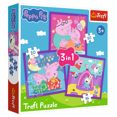 Trefl PEPPA PIG Pužļu komplekts 3in1