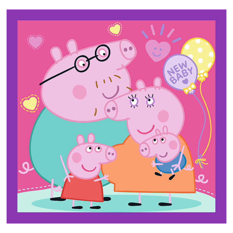 Trefl PEPPA PIG Pužļu komplekts 3in1