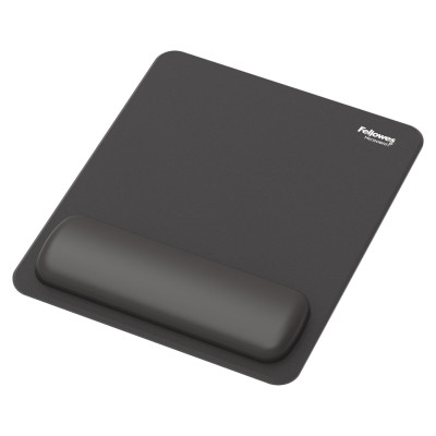 Fellowes MOUSE PAD WRIST REST/BLACK 100142555 FELLOWES