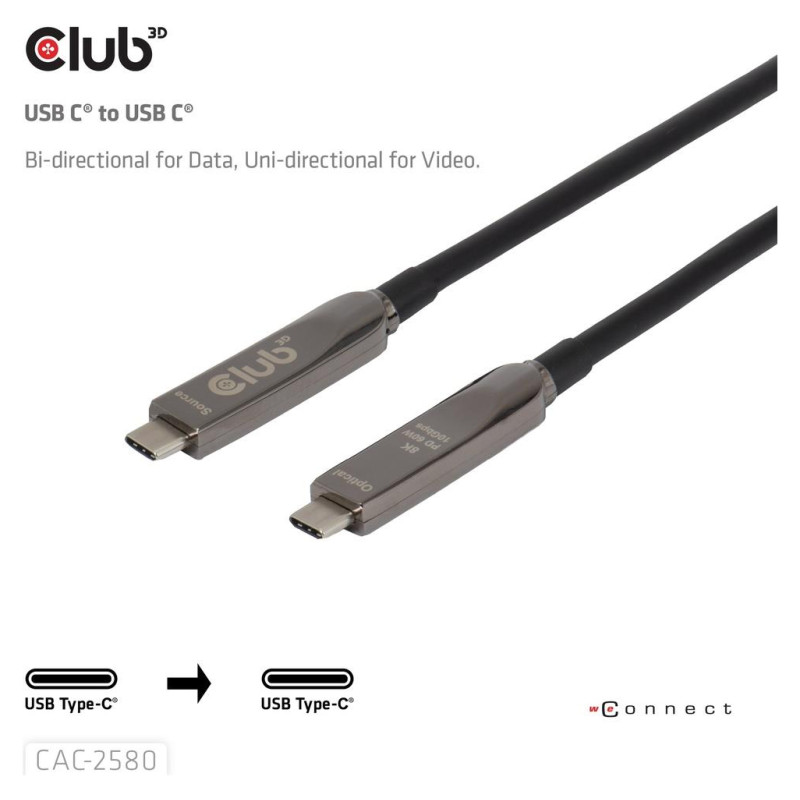 Club3D CABLE USB-C 15M/M/M CAC-2580 CLUB3D