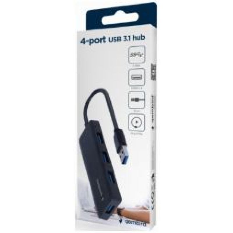 Gembird Hubs Gembird USB 3.1 4-port hub USB 3.1 (Gen 1) Black