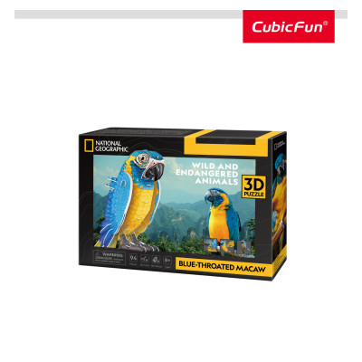 Cubic Fun CUBICFUN NATIONAL GEOGRAPHIC 3D puzle Zilrīkles ara