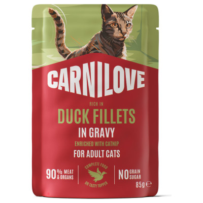 Carnilove Cat Pouch Duck Catnip 85 g