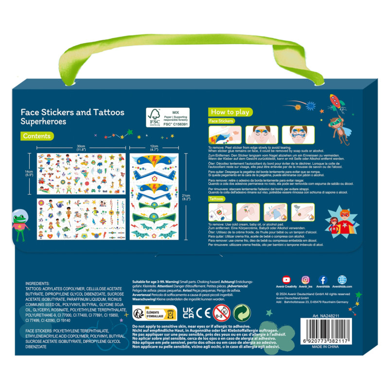Avenir Sejas uzlīmes un tetovējumi Superheroes