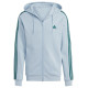 Adidas Essentials Fleece 3-Stripes Full-Zip M sweatshirt IJ8932 (S)