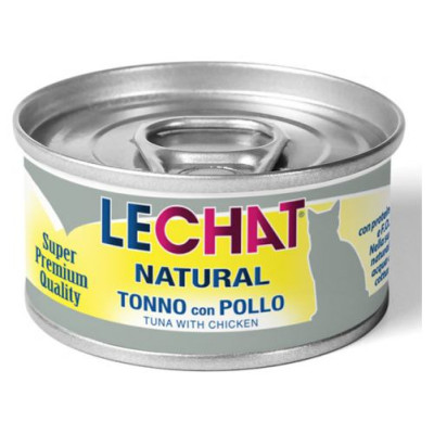 Lechat Natural Tuna with Chicken 80 g - konservi kaķiem