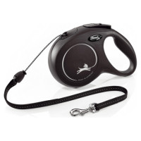 Flexi New Classic S 5m black (trose) - pavada suņiem