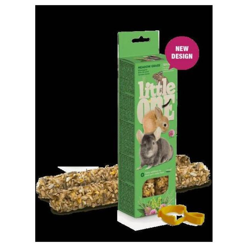 Mealberry Little One Sticks for guinea pigs, rabbits and chinchillas with meadow grass 2х55 g in box