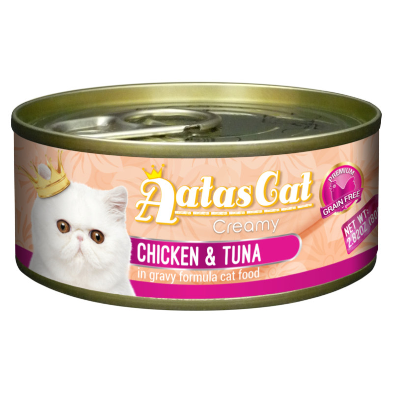Aatas Cat Creamy Chicken&Tuna 80g - konservi kaķiem