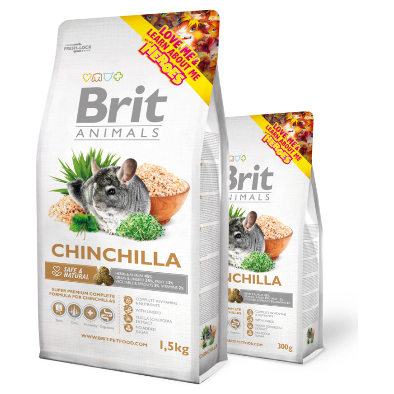 Brit Animals Chinchila Complete 300 g barība &scaron;in&scaron;ilām