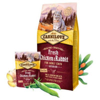 Carnilove Fresh Chicken & Rabbit Gourmand for Adult 2 kg barība kaķiem