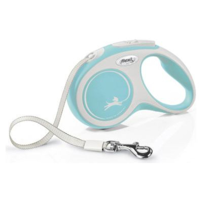 Flexi New Comfort S lente 5 m, light blue - pavada suņiem
