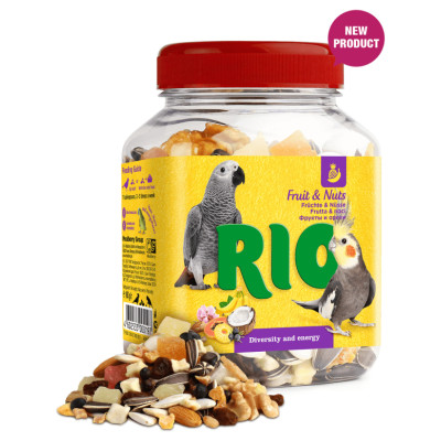Mealberry RIO Fruit & Nuts Mix 160 g - papildbarība maziem papagaiļiem