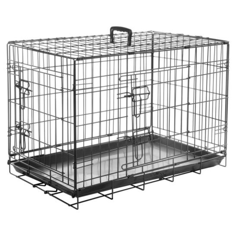 Flamingo metāla būris (ar divām durtiņām) KEO M 77x54x47 cm melns