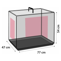 Flamingo metāla būris (ar divām durtiņām) KEO M 77x54x47 cm melns