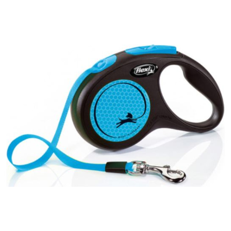 Flexi Neon S 5m blue (lente) - pavada suņiem