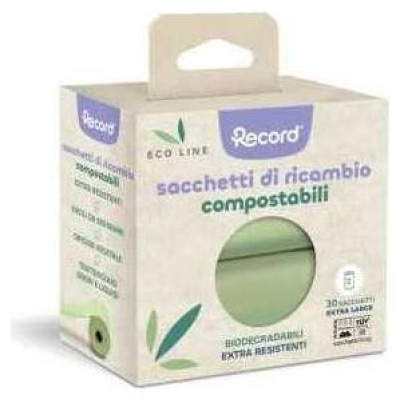 Record Izkārnījumu maisiņi Compostable 22x33 cm, 2 gb zaļa