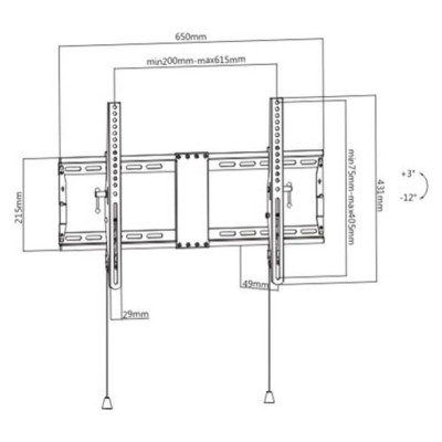 Gembird TV SET ACC WALL MOUNT 37-80"/WM-80T-01 GEMBIRD