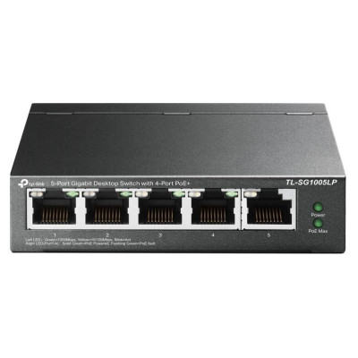 Tp-Link Switch|TP-LINK|Desktop/pedestal|5x10Base-T / 100Base-TX / 1000Base-T|PoE ports 1|TL-SG1005LP