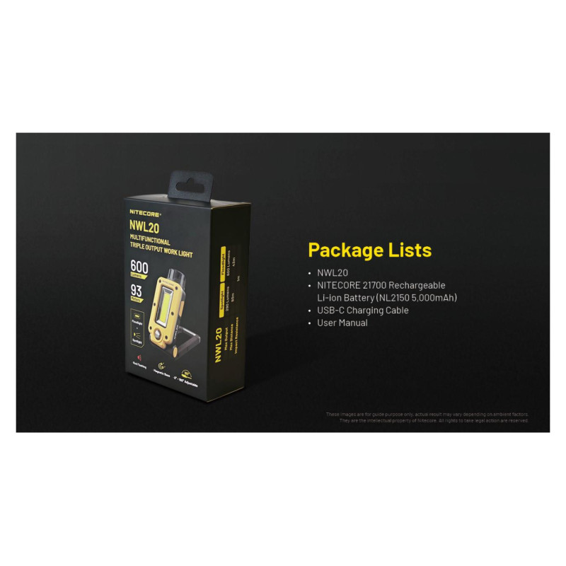 Nitecore FLASHLIGHT NWL SERIES/600 LUMENS NWL20 NITECORE