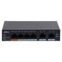 Dahua Switch|DAHUA|CS4006-4GT-60|Type L2|Desktop/pedestal|PoE ports 4|60 Watts|DH-CS4006-4GT-60