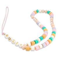 Guess pendant GUSTFLWP Phone Strap pink/pink Heishi Beads