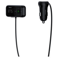 Baseus Wireless Bluetooth FM transmitter with charger Baseus S-16 (Overseas edition) - black