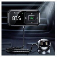 Baseus Wireless Bluetooth FM transmitter with charger Baseus S-16 (Overseas edition) - black