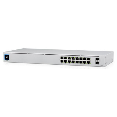 Ubiquiti Switch|UBIQUITI|USW-16-POE|Type L2|Desktop/pedestal|Rack|16x10Base-T / 100Base-TX / 1000Base-T|2xSFP|PoE ports 16|PoE+ ports 8|18 Watts|USW-16-POE